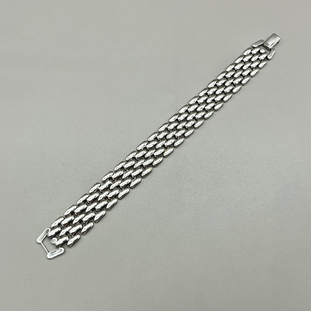 Napier Bracelet Women Silver Vintage Panther Link Chain Polished Classic Jewelry